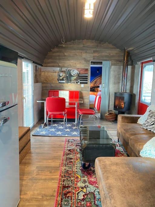 Gleis 2, Waggon Mit Ofen, Optional Mit Whirlpool Und Sauna Dahlem  Exteriör bild