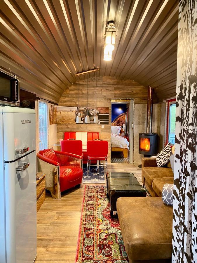 Gleis 2, Waggon Mit Ofen, Optional Mit Whirlpool Und Sauna Dahlem  Exteriör bild